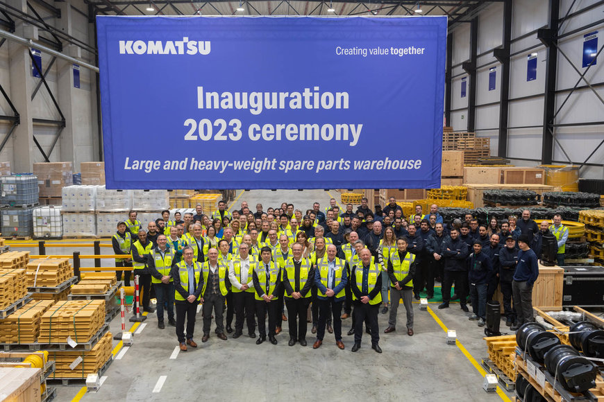 Komatsu Europe espande il suo centro di logistica con un nuovo ampliamento del magazzino